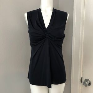 Bailey 44 Navy Sleeveless Matte Jersey Top